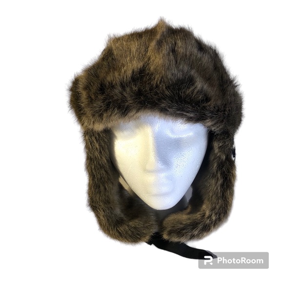 D&Y Houndstooth Faux Fur Trapper Ski Snowboard Hunter Hat - Picture 5 of 5